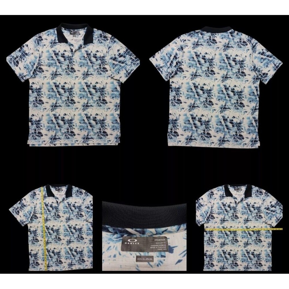 Oakley 2XL Floral Azalea Print Hydrolix Stretch Short Sleeve Polo Golf Shirt